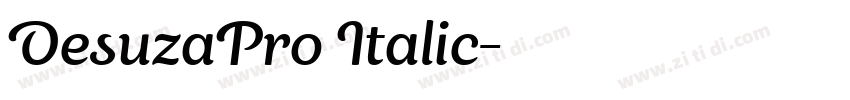 DesuzaPro Italic字体转换